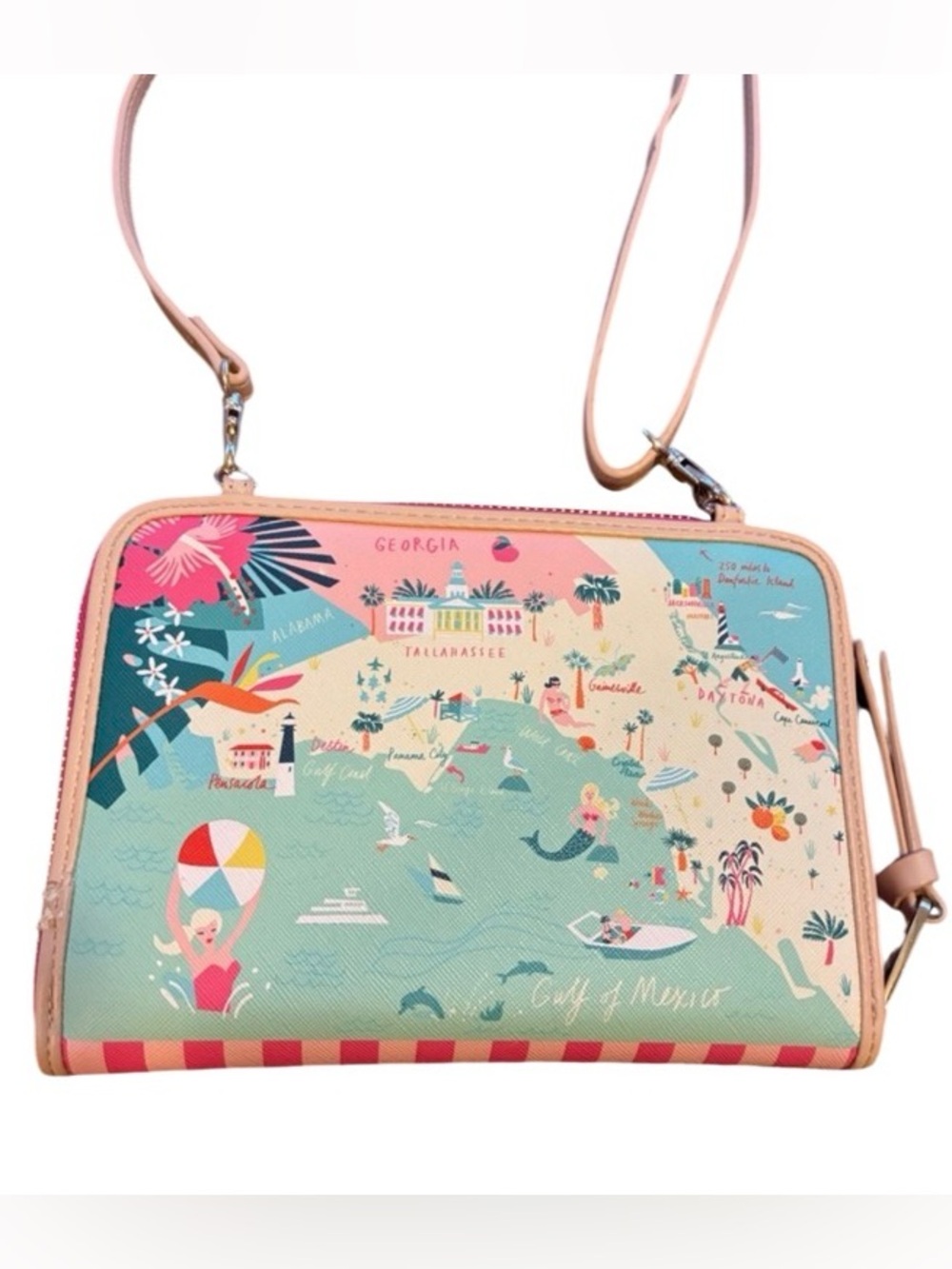 🏝️🦩🌺Florida All-in-One Phone Crossbody by Spartina 449⛱️🦩🏝️updated🦩 - Picture 8 of 17